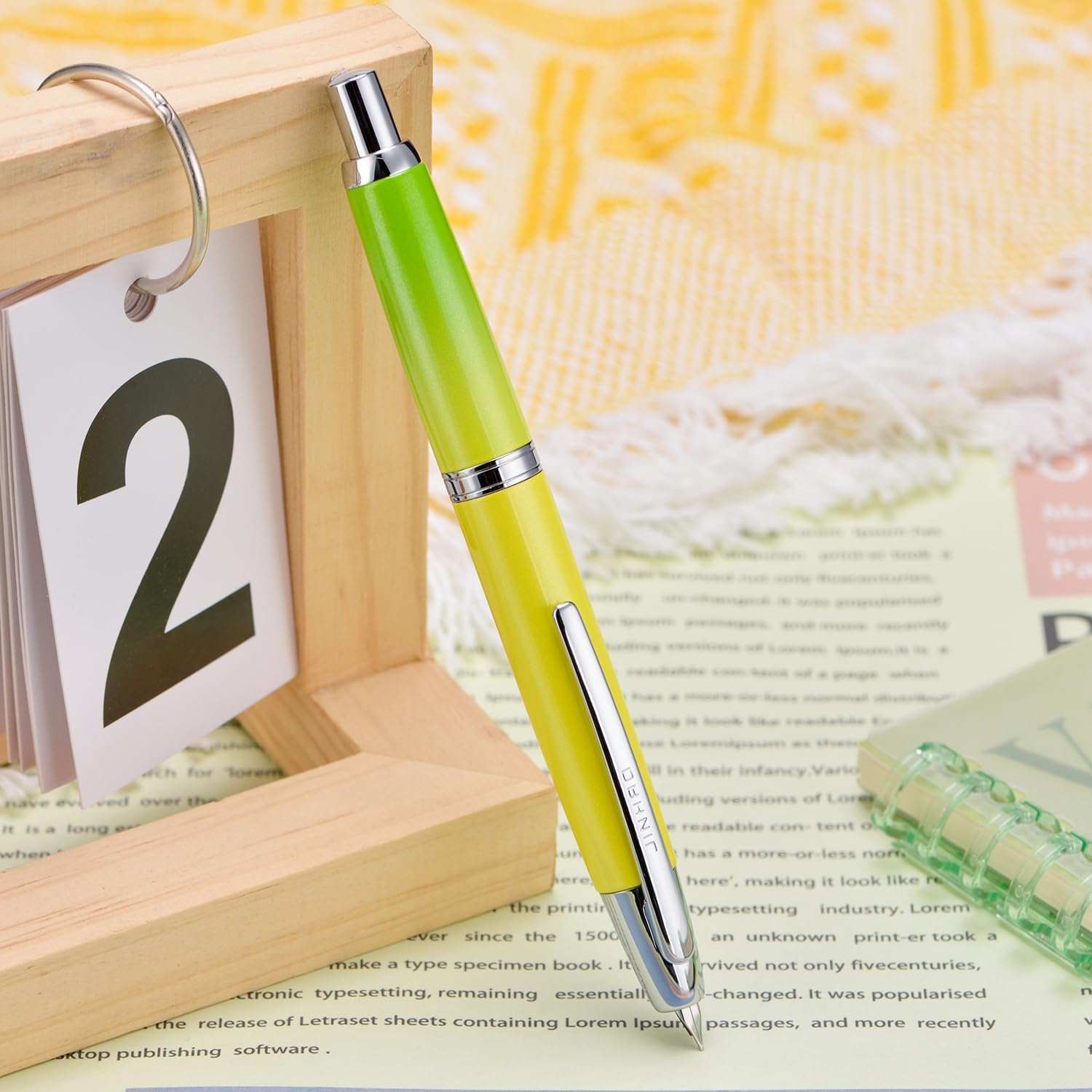 Jinhao 10 Capless Fountain Pen with Box, Retractable Fine Nib with Converter Set, Metal Body, Silver Clip Version