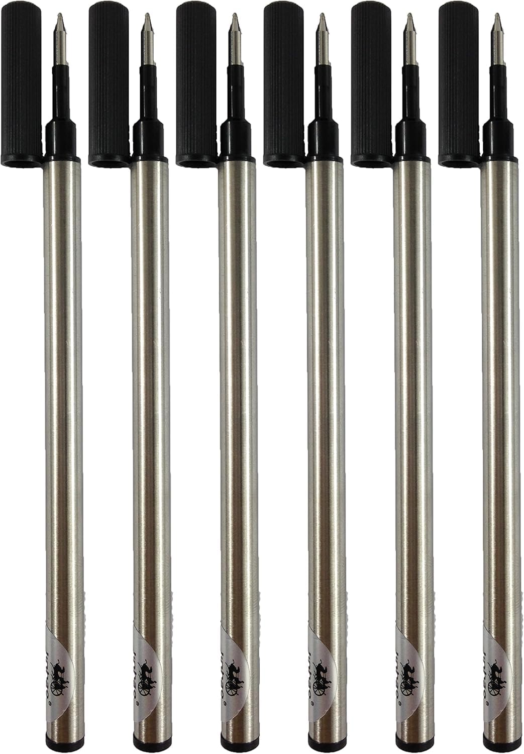 Jinhao Rollerball Pen Refills – Set of 5 Black Spiral Ink Refills (0.5mm) – Compatible with Jinhao, Baoer & Other Standard Rollerball Pens