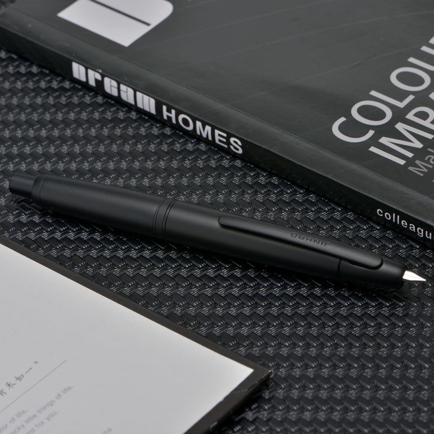 Jinhao 10 Capless Fountain Pen with Box,Retractable Fine Nib with Ink Converter Set (Silver Clip)