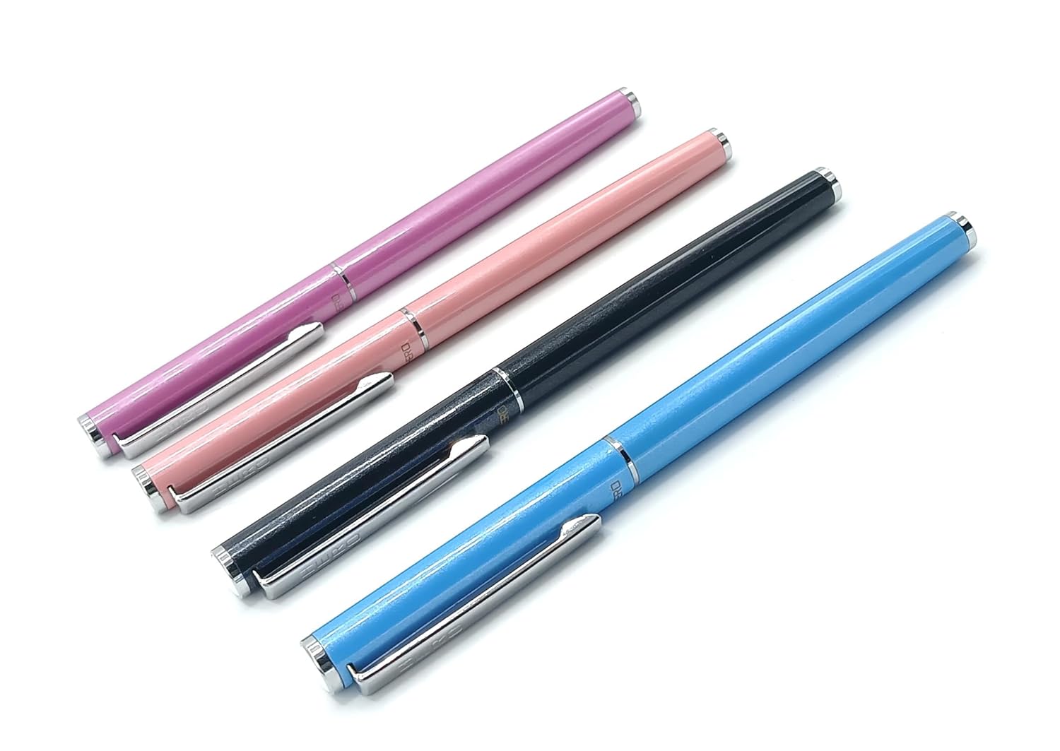 Hero 70 All-Rounder Metal Body Fountain Pen with Smooth 360-Degree Angle Nib – Fixed Converter and Chrome Trims (Pink Purple)