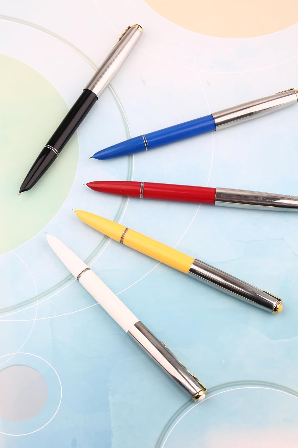 Hero 616 Fountain Pen with Iridium Extra-Fine 0.3mm Nib – Gold Cap, Smooth Writing, Lightweight Design with Converter – Available in Black, White, Yellow, Blue & Red