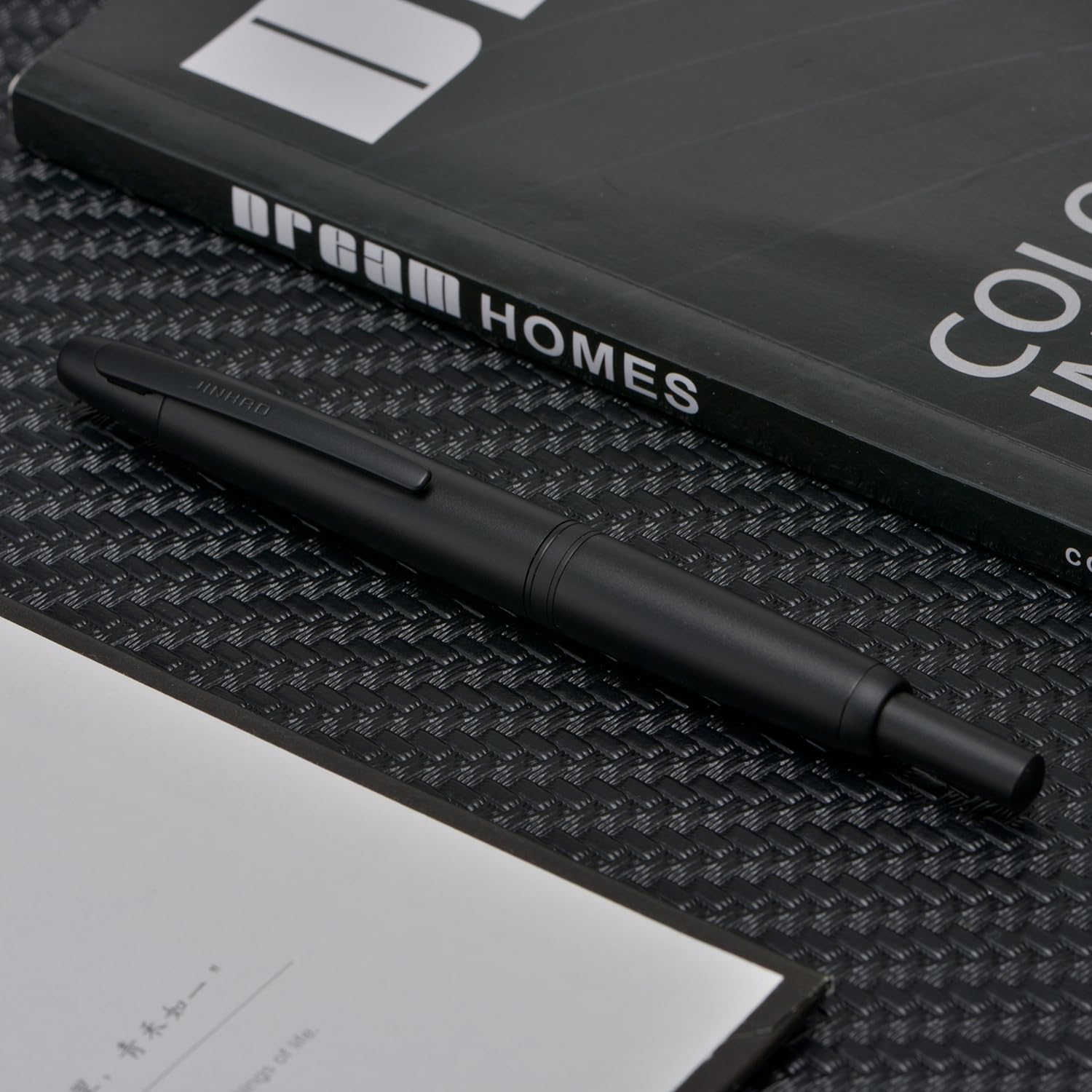 Jinhao 10 Capless Fountain Pen with Box,Retractable Fine Nib with Ink Converter Set (Silver Clip)
