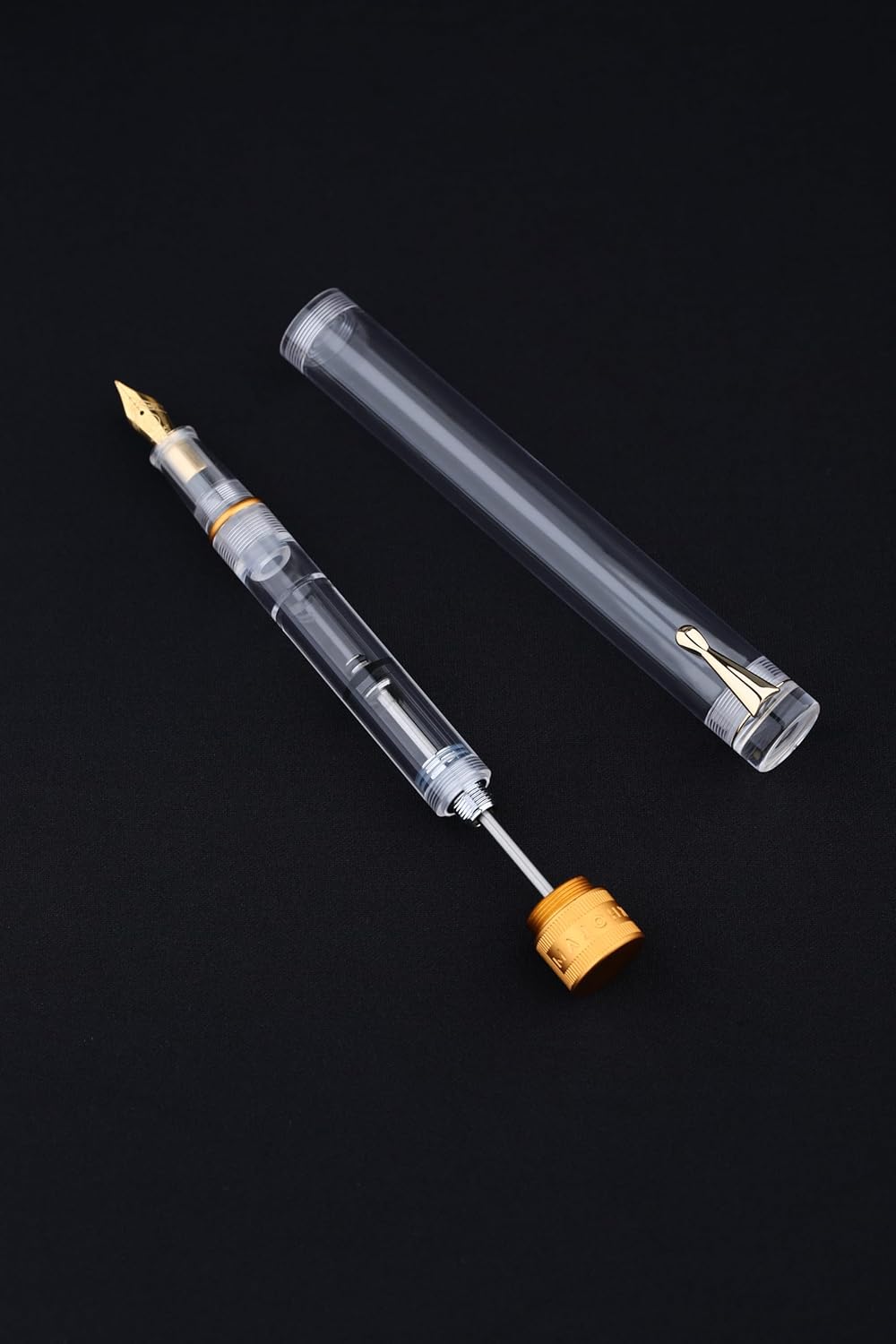 Moonman V1 Vacuum Filling Fountain Pen Fine Nib,(Golden Clip)