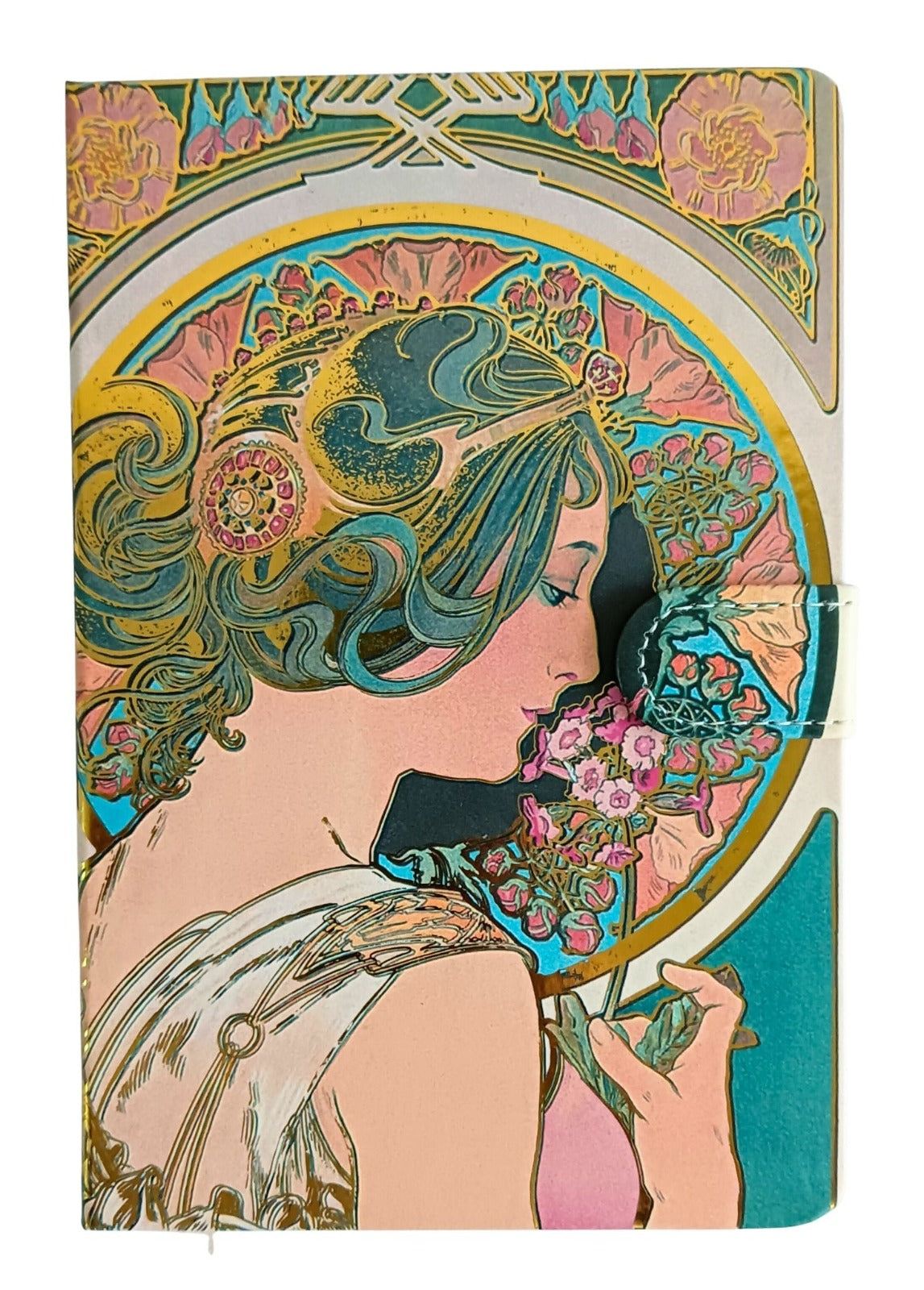 Mucha Art Nouveau Magnetic Flap Notebook - A5 & A7 Fountain Pen Journal