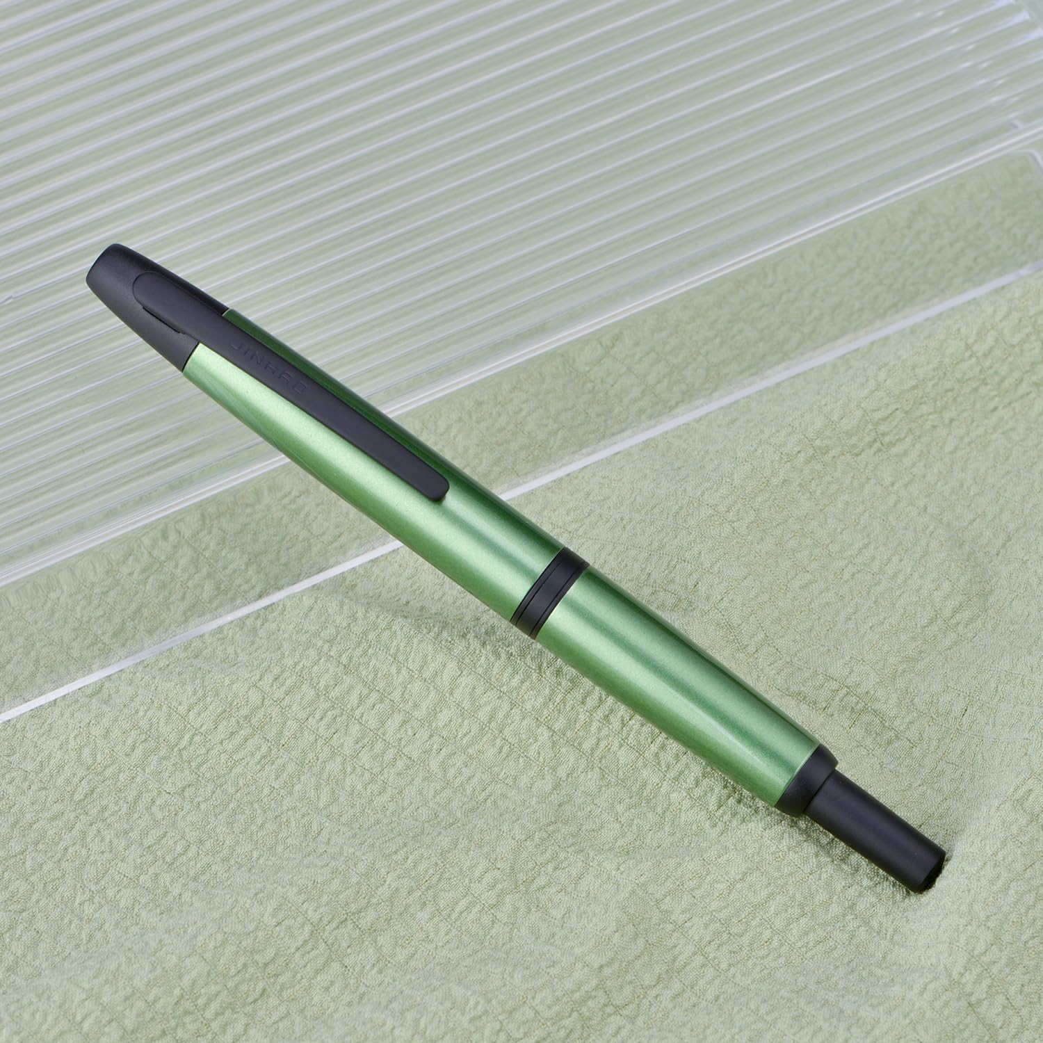 Jinhao 10 Capless Fountain Pen with Box – Matte Black, Sea Pine Green, Gradient Dark Blue, Retractable Fine Iridium Nib( Black Clip) Ink Converter Set