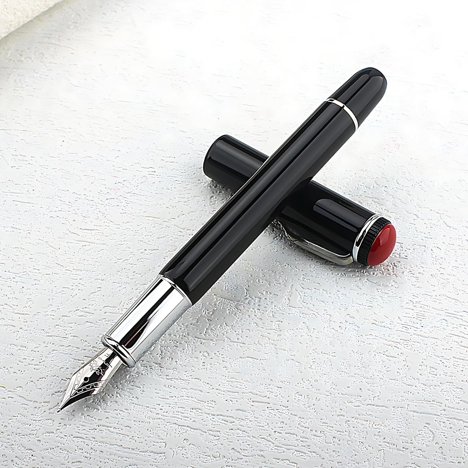 Jinhao 025 Fountain Pen Fine Nib – Retro Snake Clip Design, Smooth