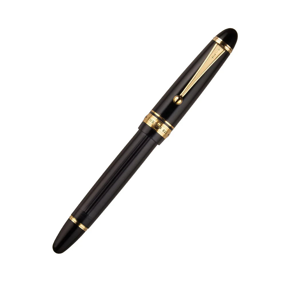 Pilot Custom 823 Transparent Black GT Fountain Pen – 14K Gold Nib - Vacuum Filling Demonstrator Pen