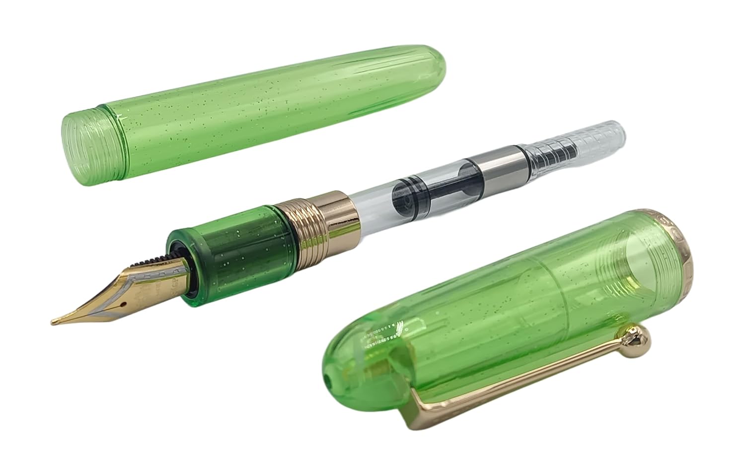 Jinhao 9019 Jumbo Fountain Pen - Fine Stainless Steel Nib, Golden Accents, No Ink Included