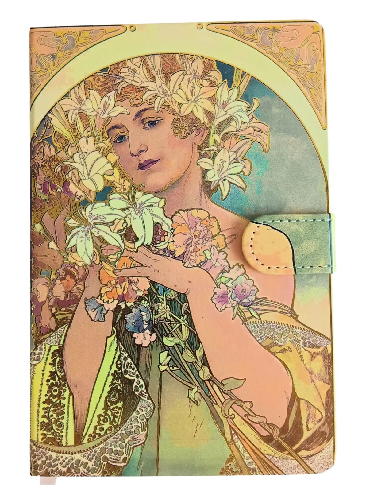 Mucha Art Nouveau Magnetic Flap Notebook - A5 & A7 Fountain Pen Journal