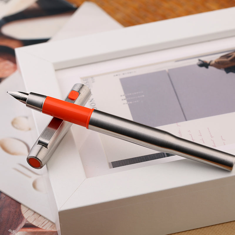 Moonman B25 Spades Ares Fountain Pen – Fine Nib (0.5mm), Stainless Steel