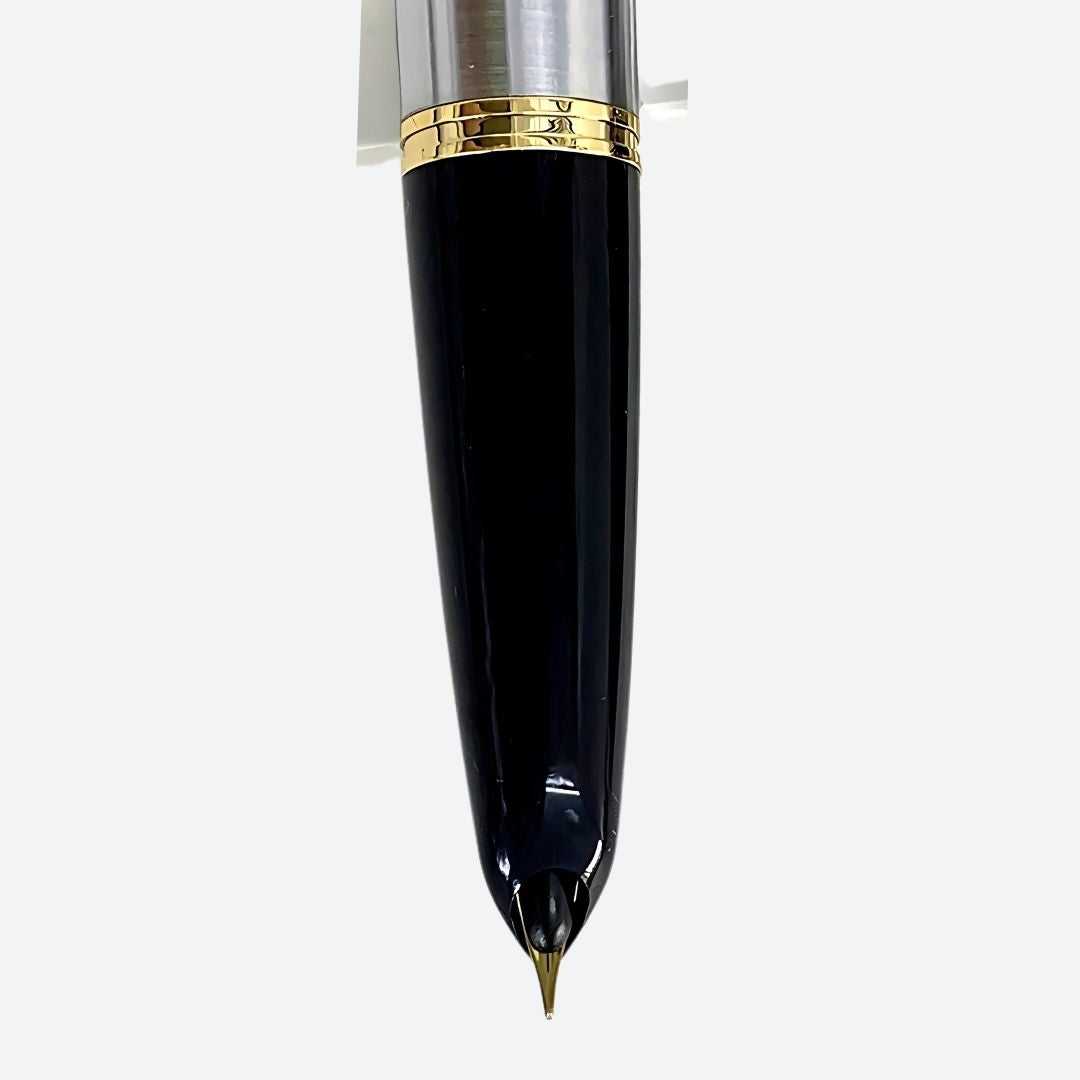 Wing Sung 601 Steel Fountain Pen – 0.5mm Fine Nib, Vacumatic Filling System, Push Cap, Gold Clip – Includes Converter & Box (No Ink)