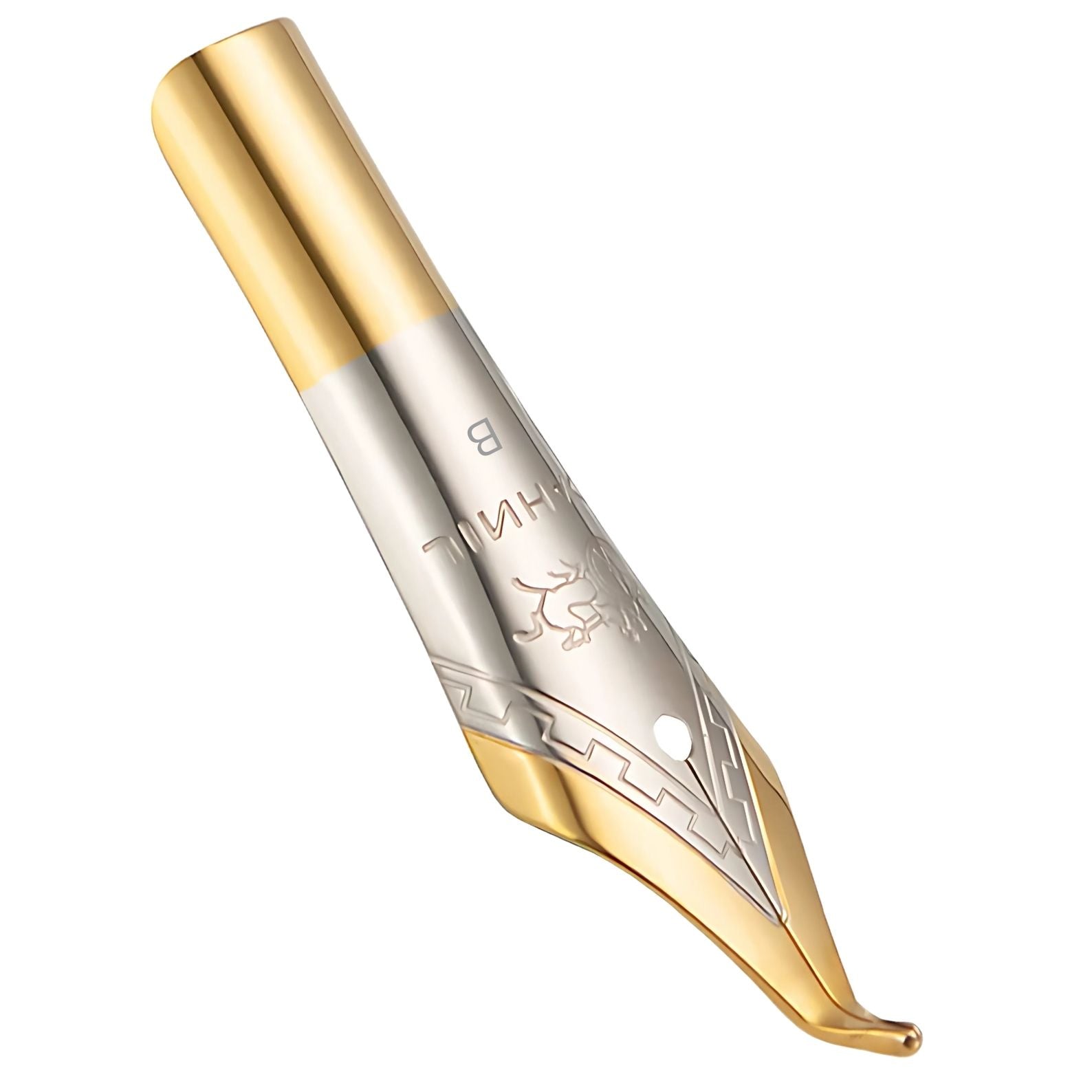 Jinhao 82 Fountain Pen Nib – Silver with Gold Trim (Pack Of 2)| Extra Fine, Fine, and Bent Calligraphy Nib Options