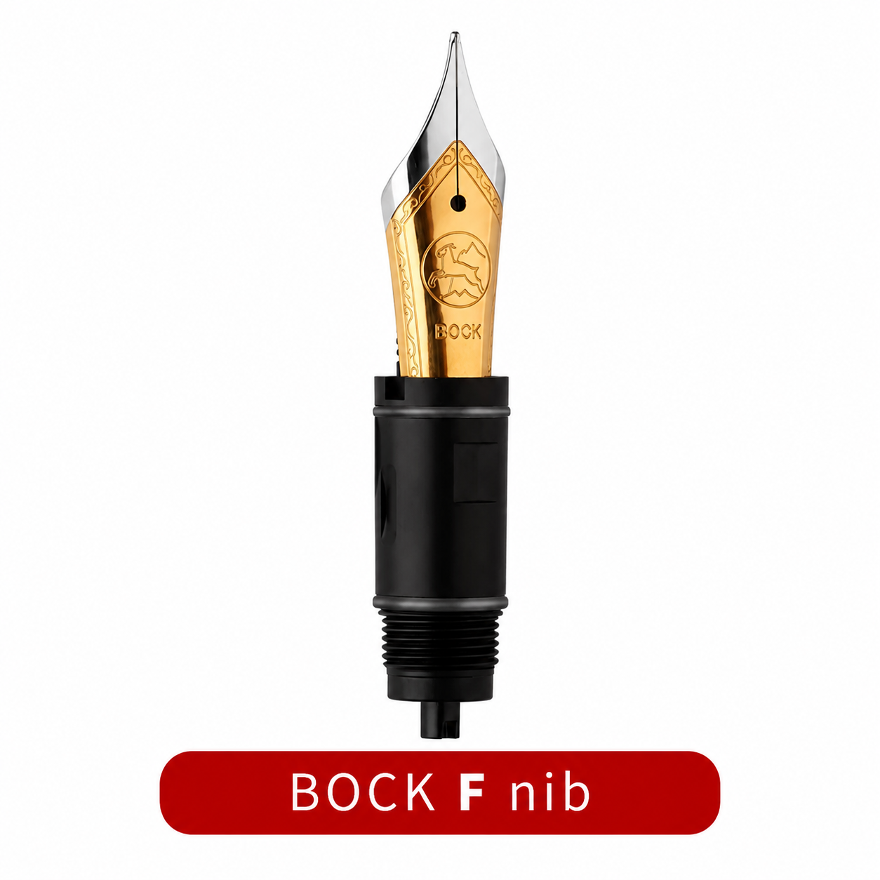 BOCK #6 Gold-Plated Fountain Pen Nib Unit – German Made Replacement Nib