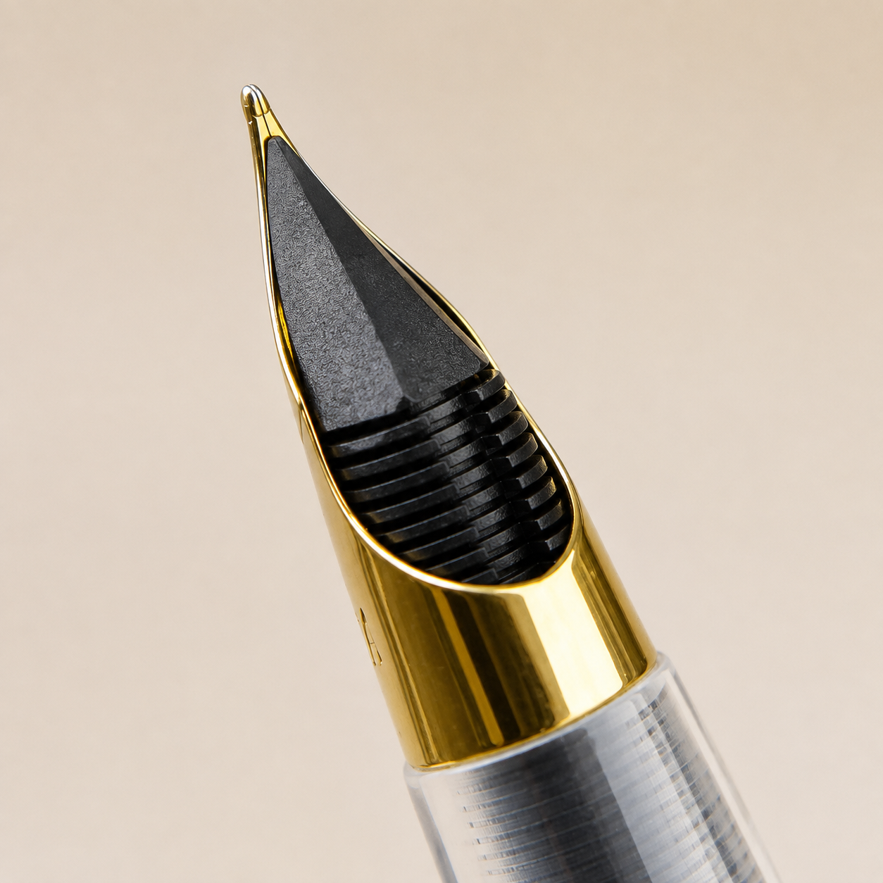 Wing Sung 601A Transparent Demonstrator Vacumatic Fountain Pen – Fine 0.5mm Nib, Resin Body with Steel Cap, Push-Type, Converter & Box