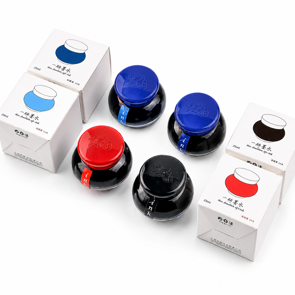 Jinhao 25ml Blue Fountain Pen Ink | Water-Based Non-Carbon Ink