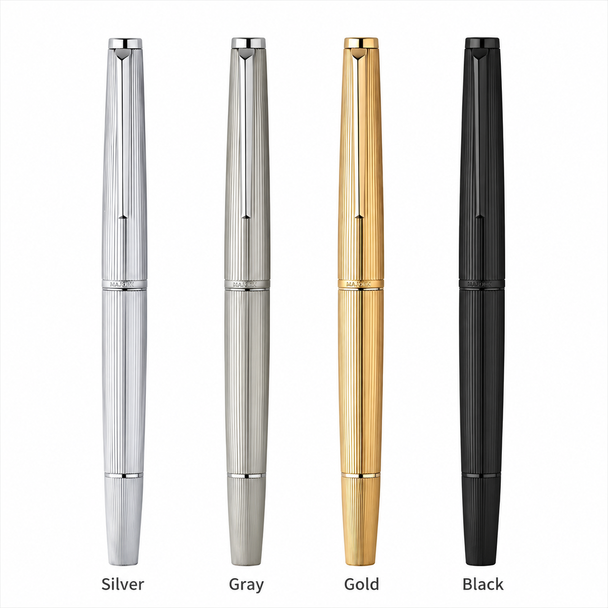 Moonman B32 Metal Piston Filler Fountain Pen with Butterfly-Etched Fine Nib