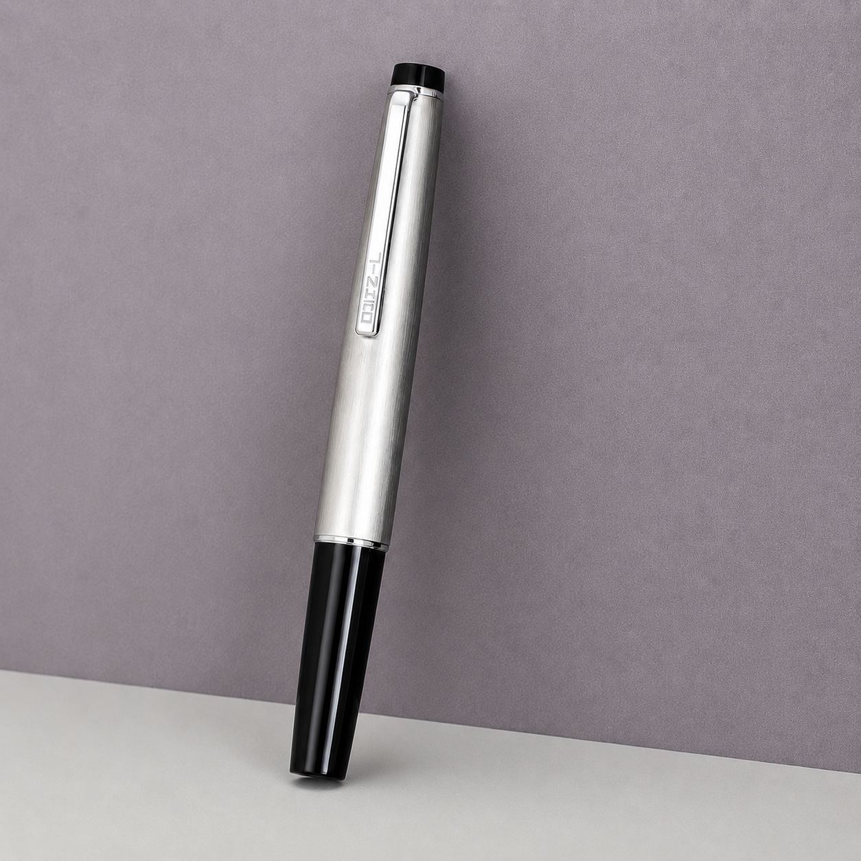 Jinhao 59 Mini Fountain Pen with Converter – Smooth Nib Pocket Fountain Pen, Compact Metal Cap, Smooth Writing Pen for Office, Travel & Gift, Black/Silver