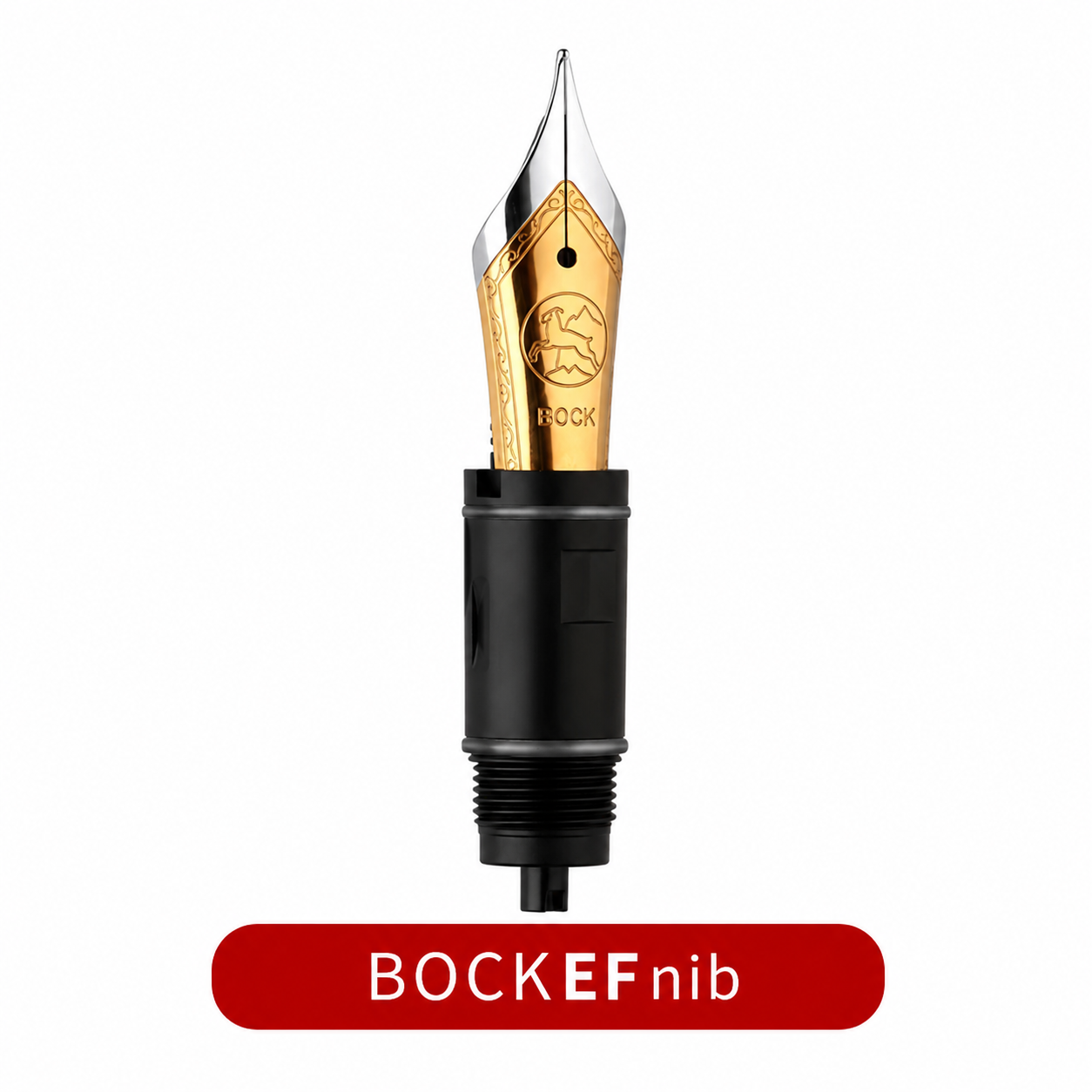 BOCK #6 Gold-Plated Fountain Pen Nib Unit – German Made Replacement Nib