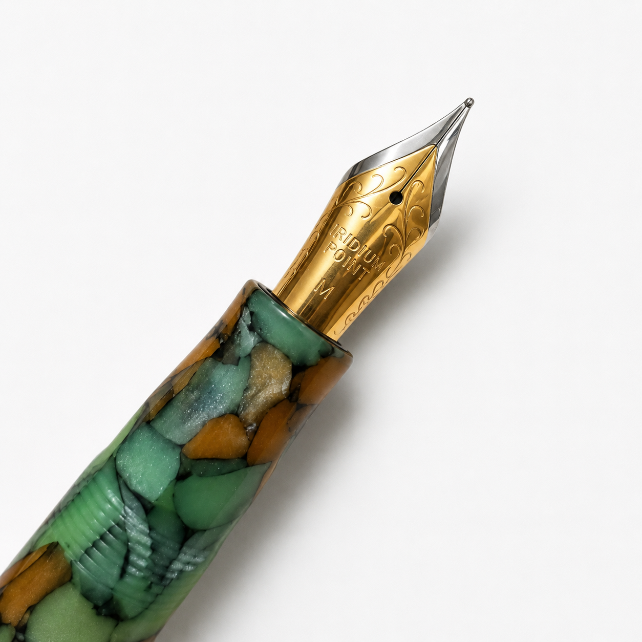 ADMOK 757 Piston Filler Resin Fountain Pen, Large Ink Capacity, Smooth Writing for Office & Gifts