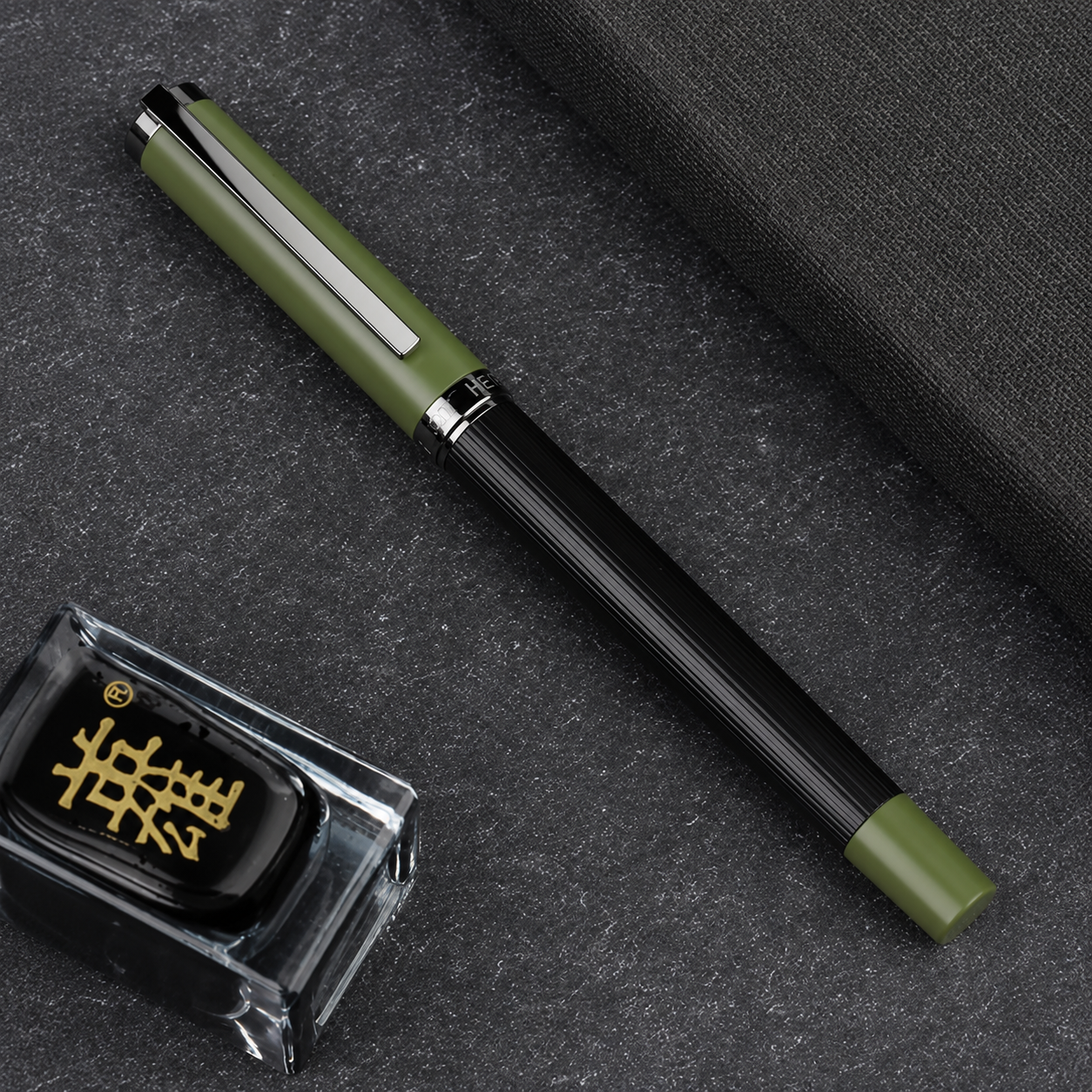 Hero 6192 Green Fountain Pen Gift Set – Fine Nib Writing Pen with Ink Bottle, Ink Cartridges, Converter & Premium Gift Box