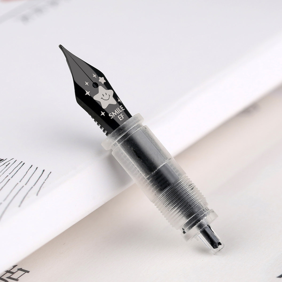 Moonman Wancai Replacement Nib Unit – Black Smile Nib, EF & F