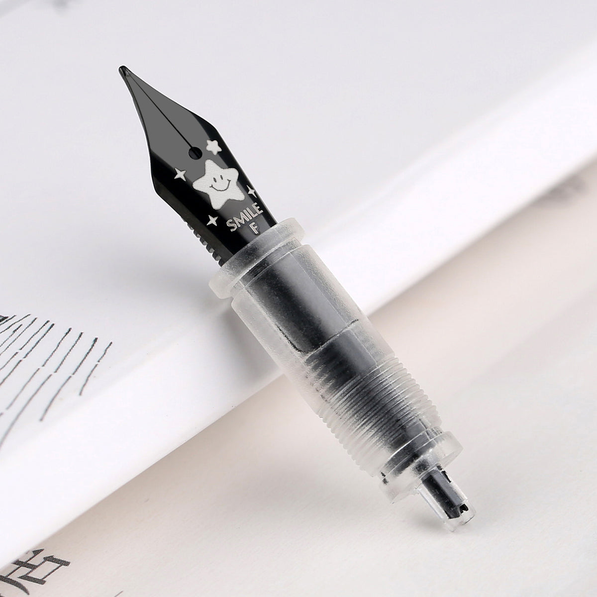 Moonman Wancai Replacement Nib Unit – Black Smile Nib, EF & F