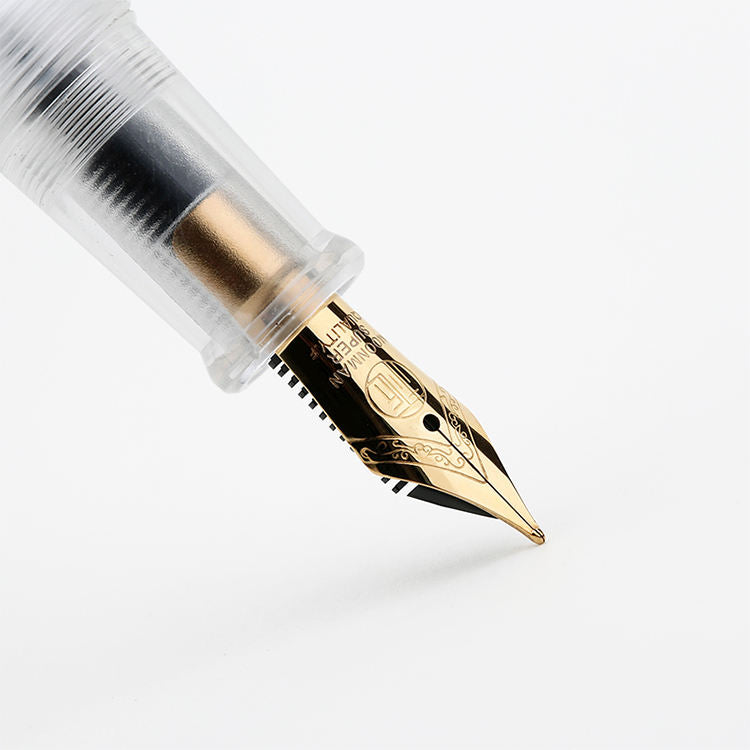 Moonman Wancai Mini Fountain Pen – Clear Acrylic Pocket Pen, Extra Fine & Fine Iridium Nib, Eyedropper Filling System