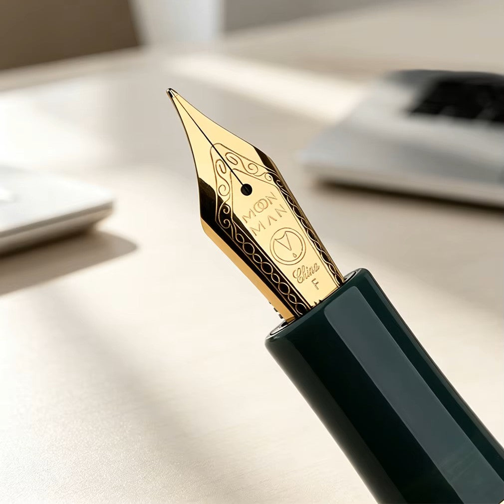 Moonman RS3 Mini Acrylic Fountain Pen with #6 Nib, Faceted Pocket Pen for Writing, Journaling and Travel