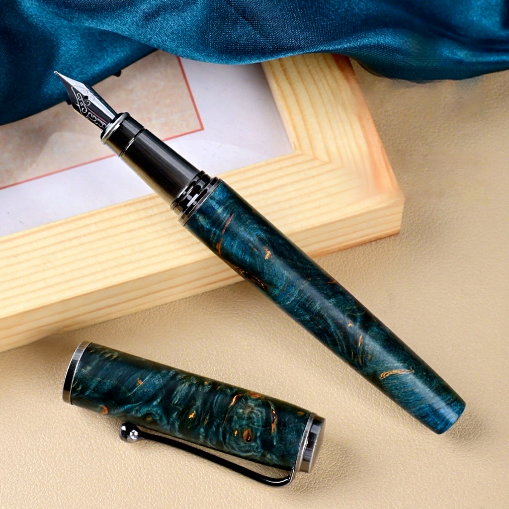 Jinxian Stable Wood & Copper Rod Metal Fountain Pen