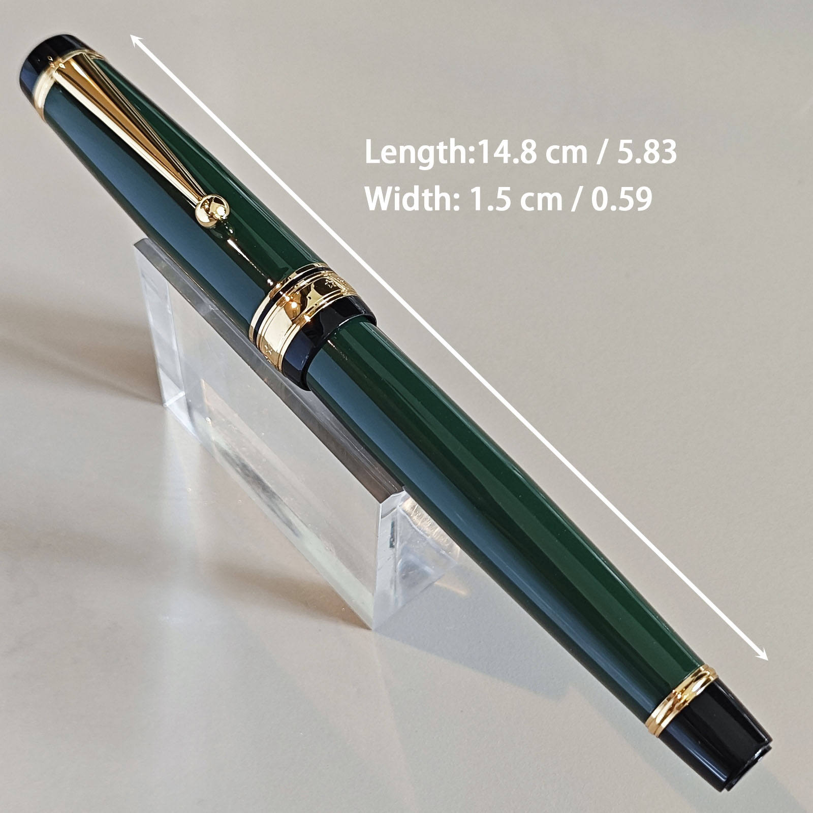 J 845,Medium Size Metal Body, Medium Nib With Gold and Black Trim