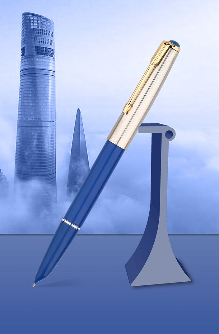 Hero 616 Fountain Pen with Iridium Extra-Fine 0.3mm Nib – Gold Cap, Smooth Writing, Lightweight Design with Converter – Available in Black, White, Yellow, Blue & Red
