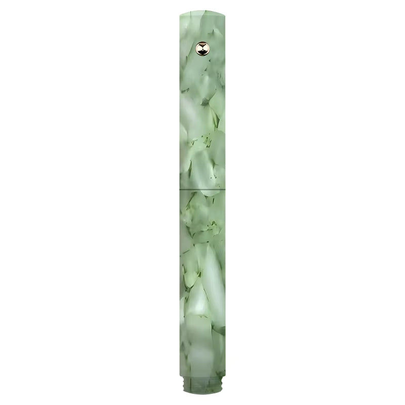Moonman N8 Dual-Use Fountain & Glass Dip Pen – Jade Green Resin Body, Bent Nib, Compact Design