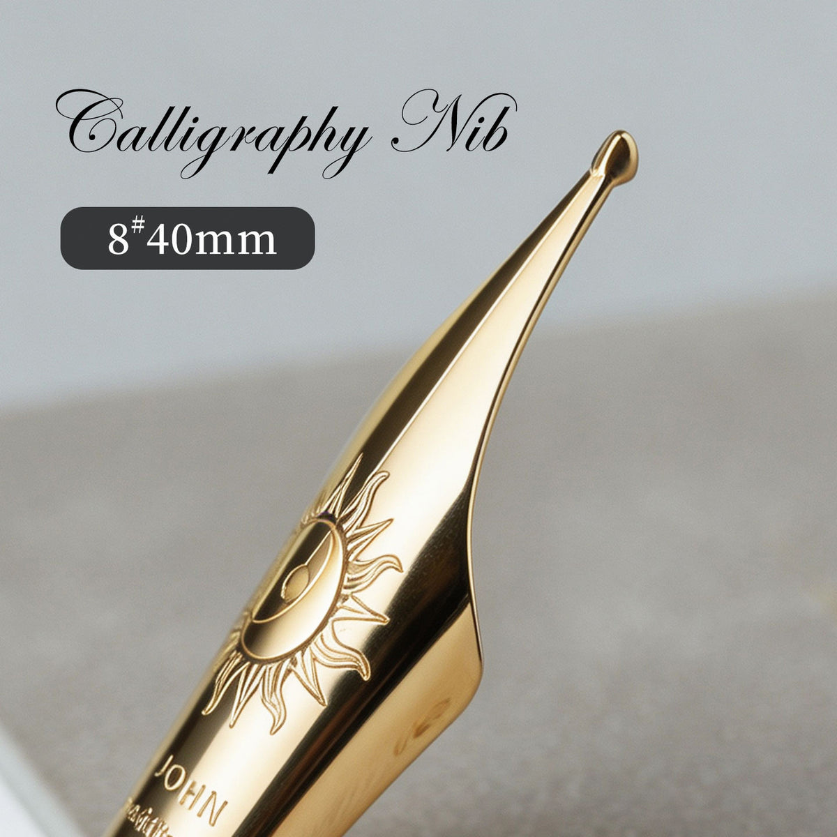 Moonman #8 Calligraphy Fountain Pen Nib, 40mm Hand-Polished Iridium Grind Nib, Smooth Writing Replacement Nib for Calligraphy, Lettering & Artistic Writing – NM / NF Nib