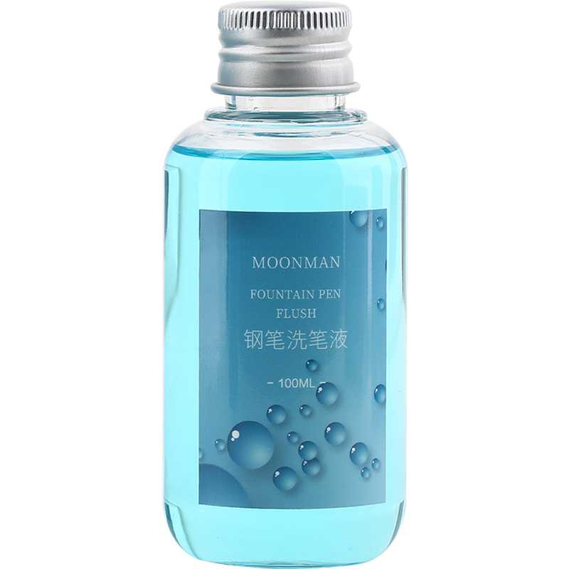 Moonman 100ml Fountain Pen Cleaning Fluid – Special Color Ink & Carbon Ink Stain Remover – Fountain Pen Flush & Cleaner for Ink Blockages