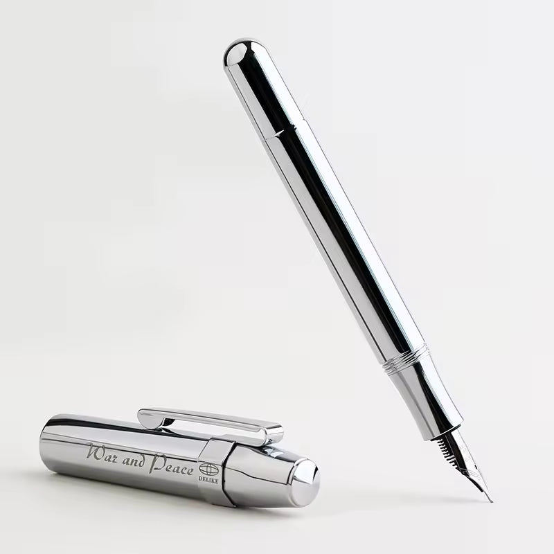 Delike Small Fude Fountain Pen – Fine Nib, Pocket-Sized Business Pen with Converter