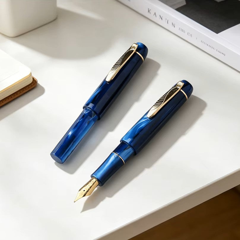 Moonman RS3 Mini Acrylic Fountain Pen with #6 Nib, Faceted Pocket Pen for Writing, Journaling and Travel