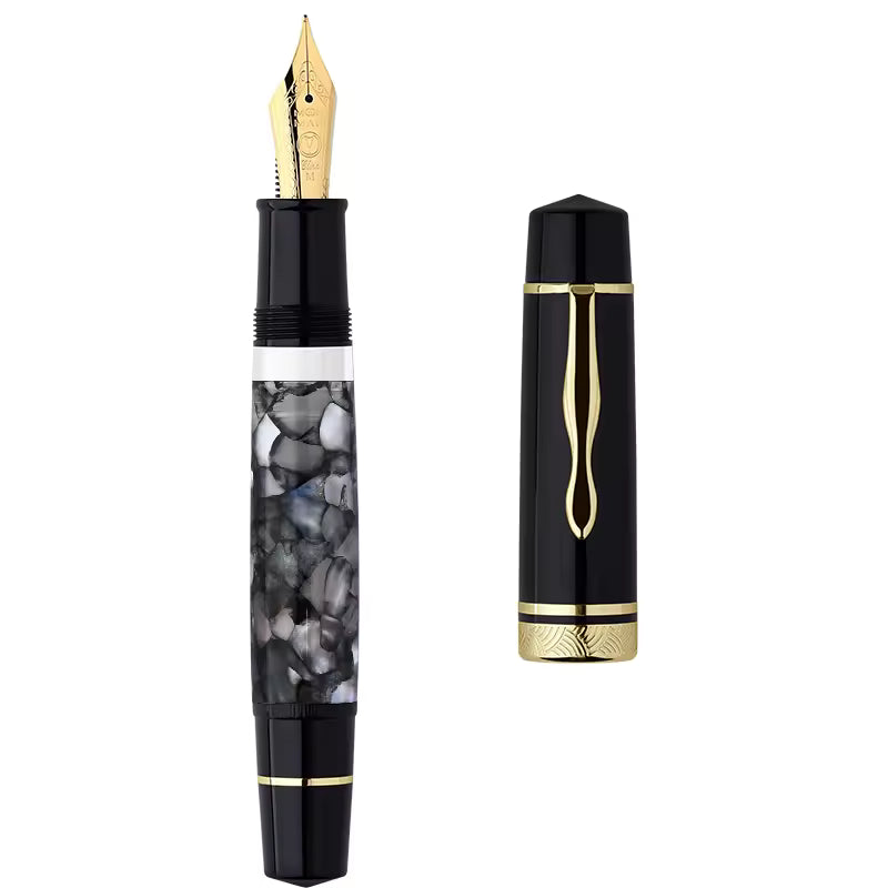 Moonman P139 Piston Fountain Pen – Size 6 EF Nib, Brass Piston System, Large Capacity Resin, Premium Writing Pen