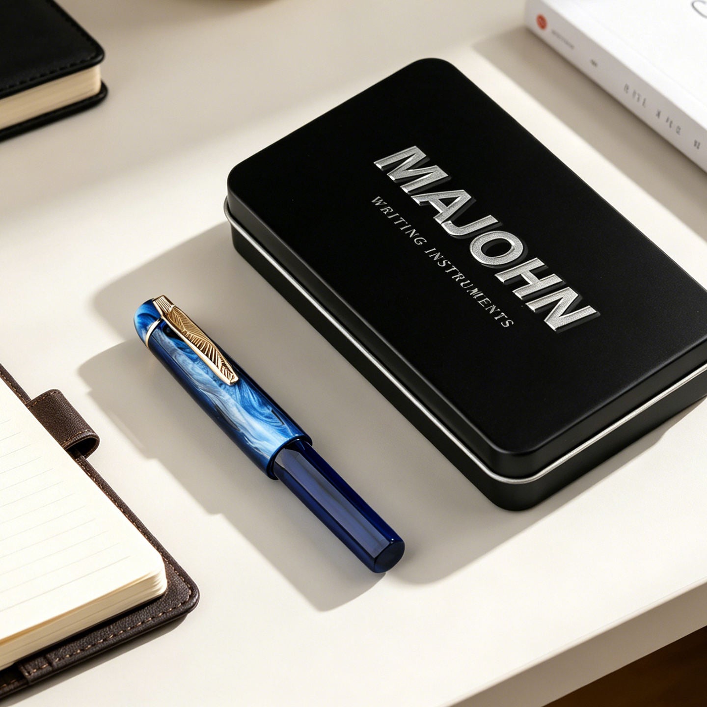 Moonman RS3 Mini Acrylic Fountain Pen with #6 Nib, Faceted Pocket Pen for Writing, Journaling and Travel