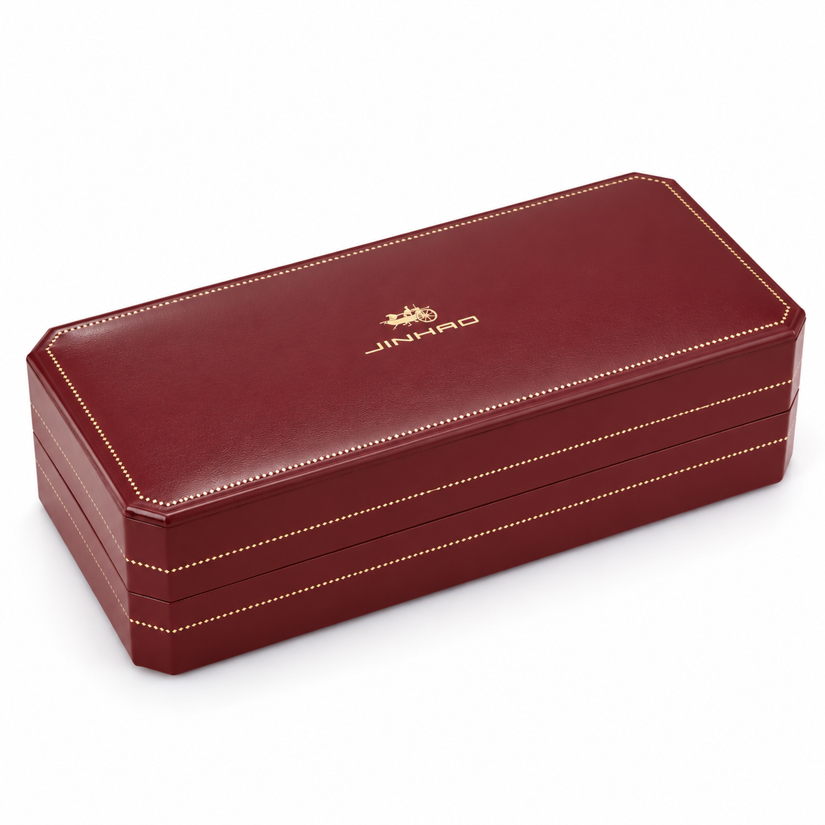 Jinhao  Premium PU Leather Pen Gift Box with Soft Velvet-Like Interior | Luxury Fountain Pen Storage & Presentation Case – Burgundy Red