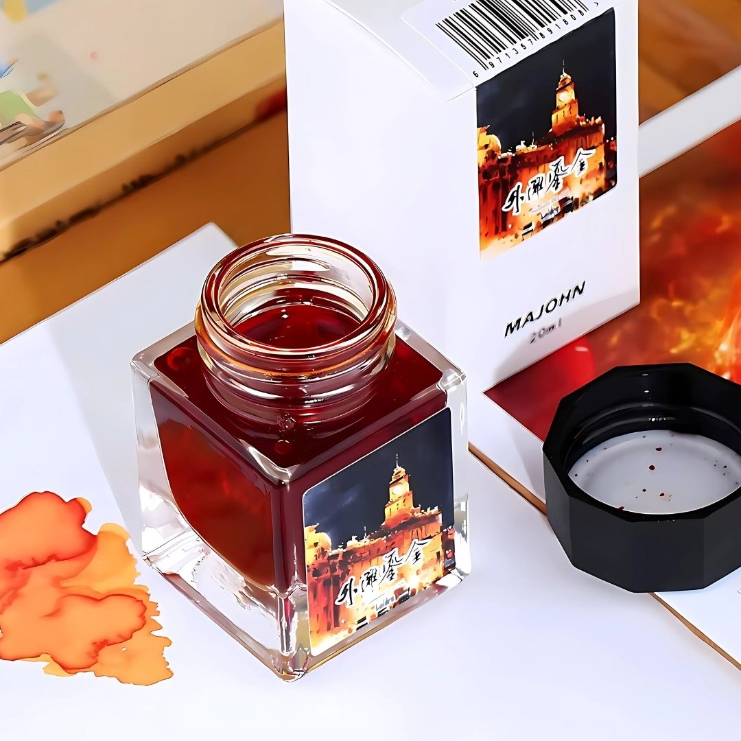 MAJOHN 20ml Gold Powder Ink – Magic City Color Series, Shimmering Calligraphy Ink with Metallic Luster for Art, Cards & Creative Writing (9 Colors)