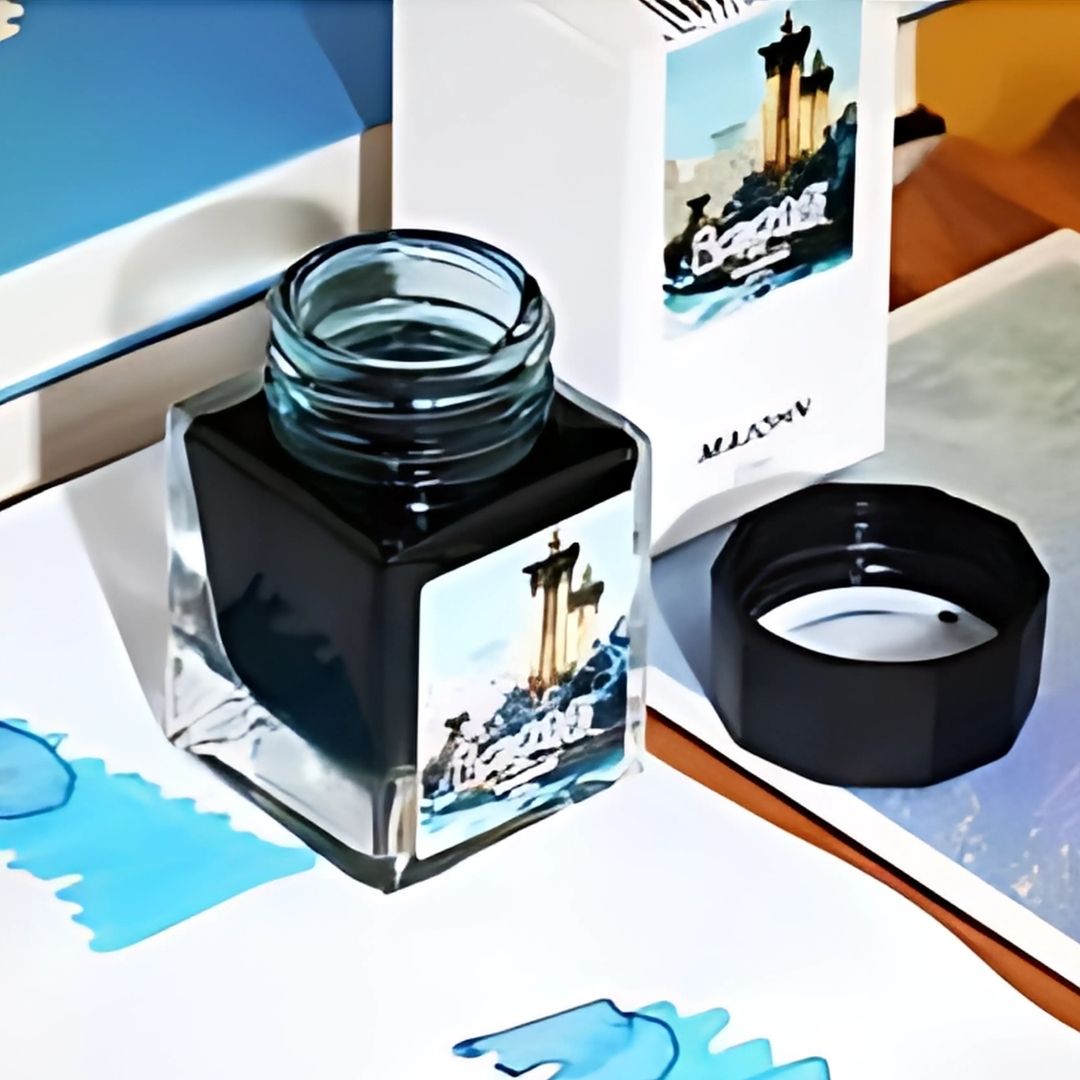 MAJOHN 20ml Gold Powder Ink – Magic City Color Series, Shimmering Calligraphy Ink with Metallic Luster for Art, Cards & Creative Writing (9 Colors)
