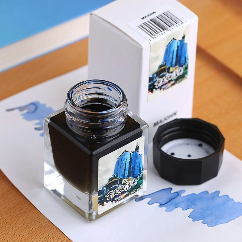 MAJOHN 20ml Gold Powder Ink – Magic City Color Series, Shimmering Calligraphy Ink with Metallic Luster for Art, Cards & Creative Writing (9 Colors)