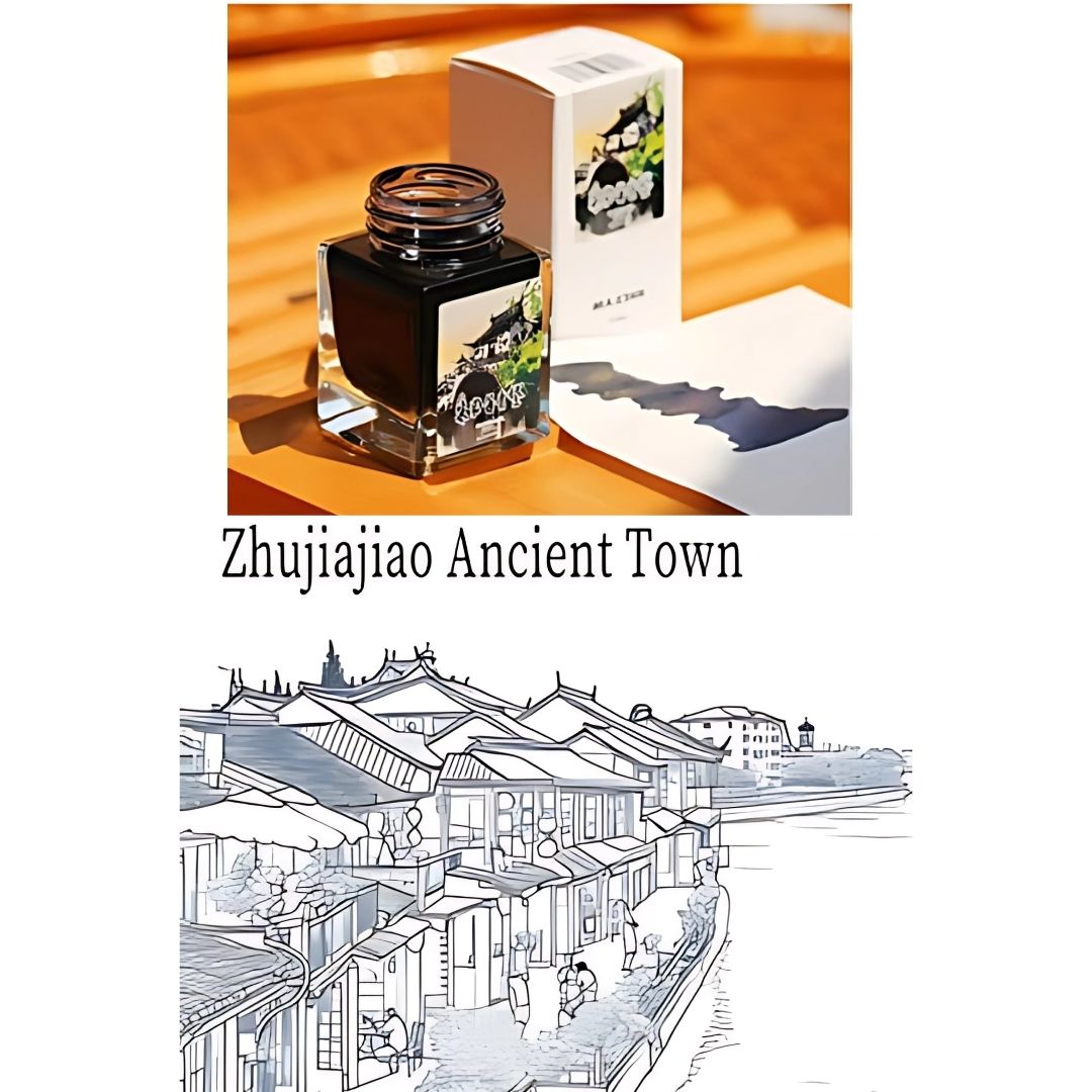 MAJOHN 20ml Gold Powder Ink – Magic City Color Series, Shimmering Calligraphy Ink with Metallic Luster for Art, Cards & Creative Writing (9 Colors)