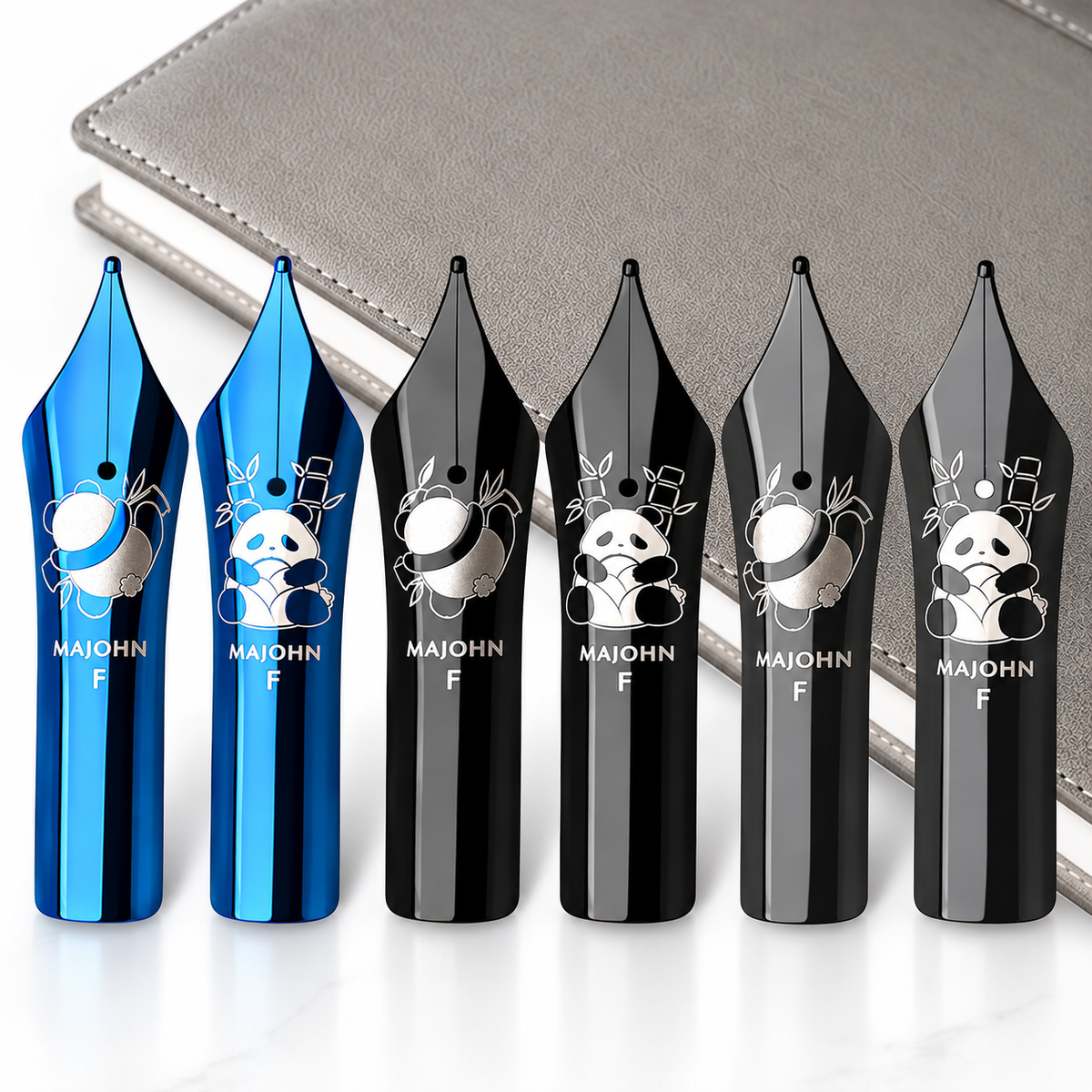 Moonman Size 8 Panda Nib – Fine (F), Panda Engraved Replacement Nib