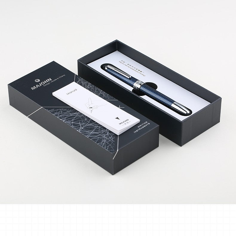 Moonman P136 Twilight Blue Metal Fountain Pen – Piston Filler, Precision Nib, Elegant Design