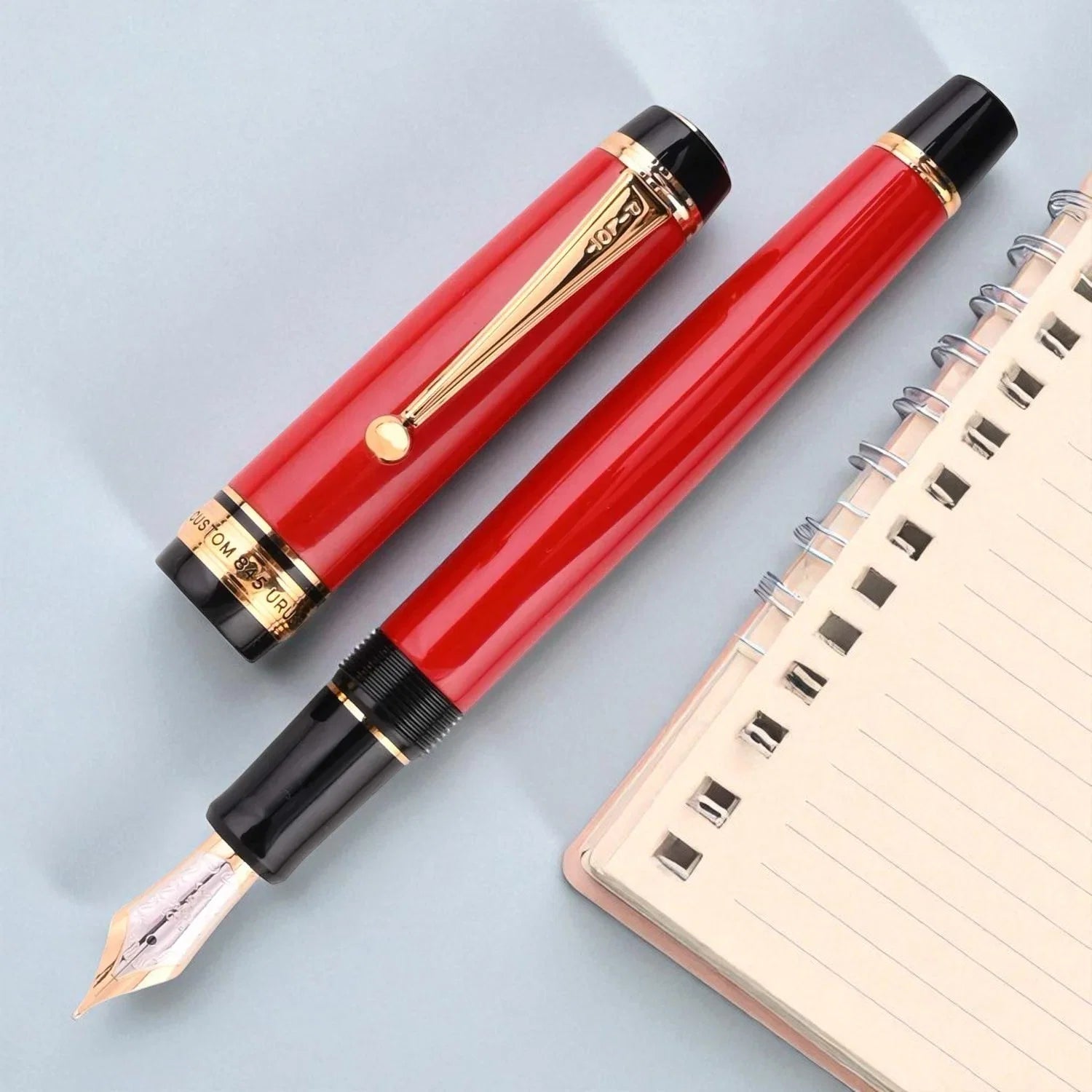 PILOT Custom Urushi Fountain Pen – Vermillion Red, 18K Gold #30 Nib, Ebonite Urushi Lacquer