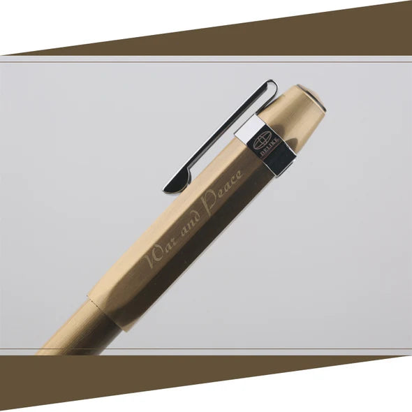 Delike Brass Fine Nib Pocket Fountain Pen – Smooth Handwriting, Raw Brass Finish