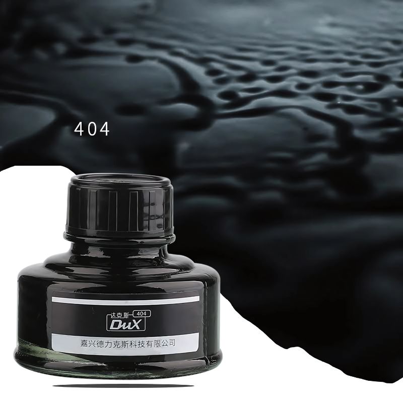 DUX 50ml Fountain Pen Ink – Non-Carbon, Quick-Drying, Smudge-Free (Black / Blue / Blue-Black / Red)