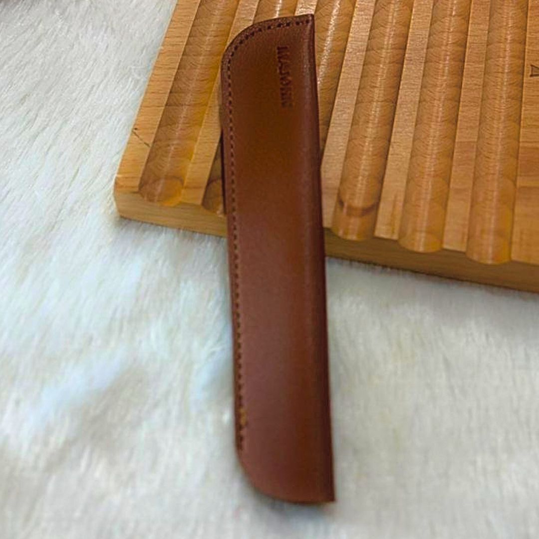 Majohn Portable Pen Case – Fiber Leather & Plastic Protective Cover for Fountain Pens, Safety Sleeve – Black, Blue, Yellow, Red, Green, Brown (1 Pc)