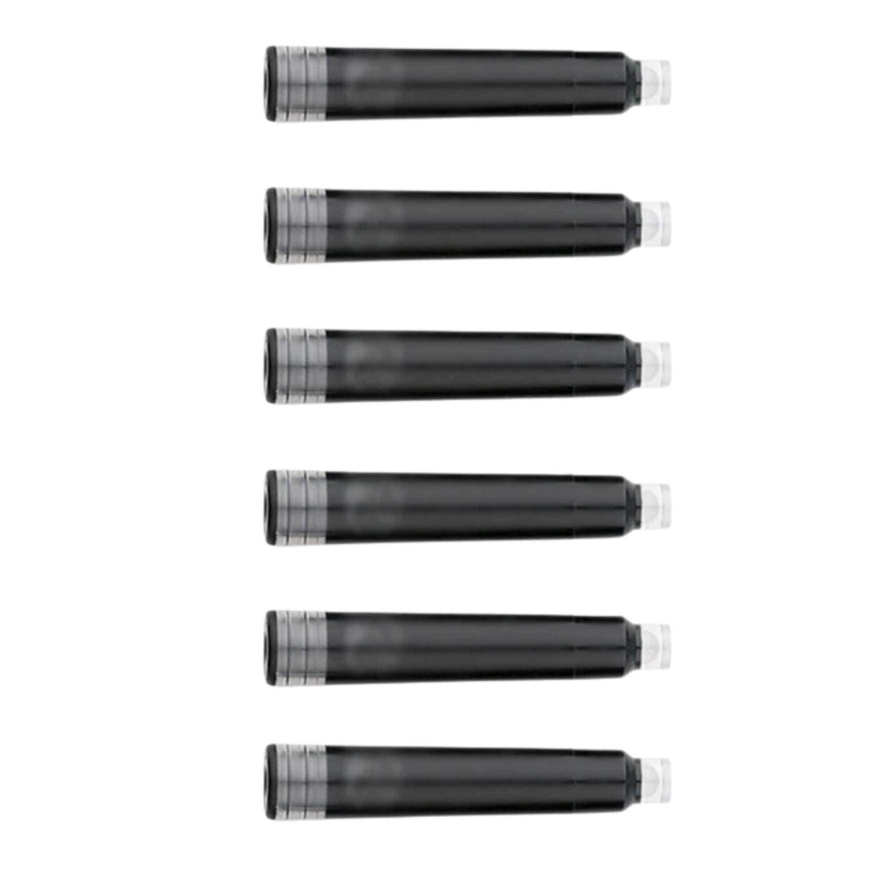 Majohn Fountain Pen Ink Cartridges Black Pack of 6 – 2.6mm & 3.4mm Universal Refill Cartridges, 0.8ml Smooth Writing Ink for Fountain Pens